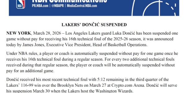 半岛体育-损失26.4万美元！NBA官方：东契奇领到16次技犯 将被无薪禁赛一场